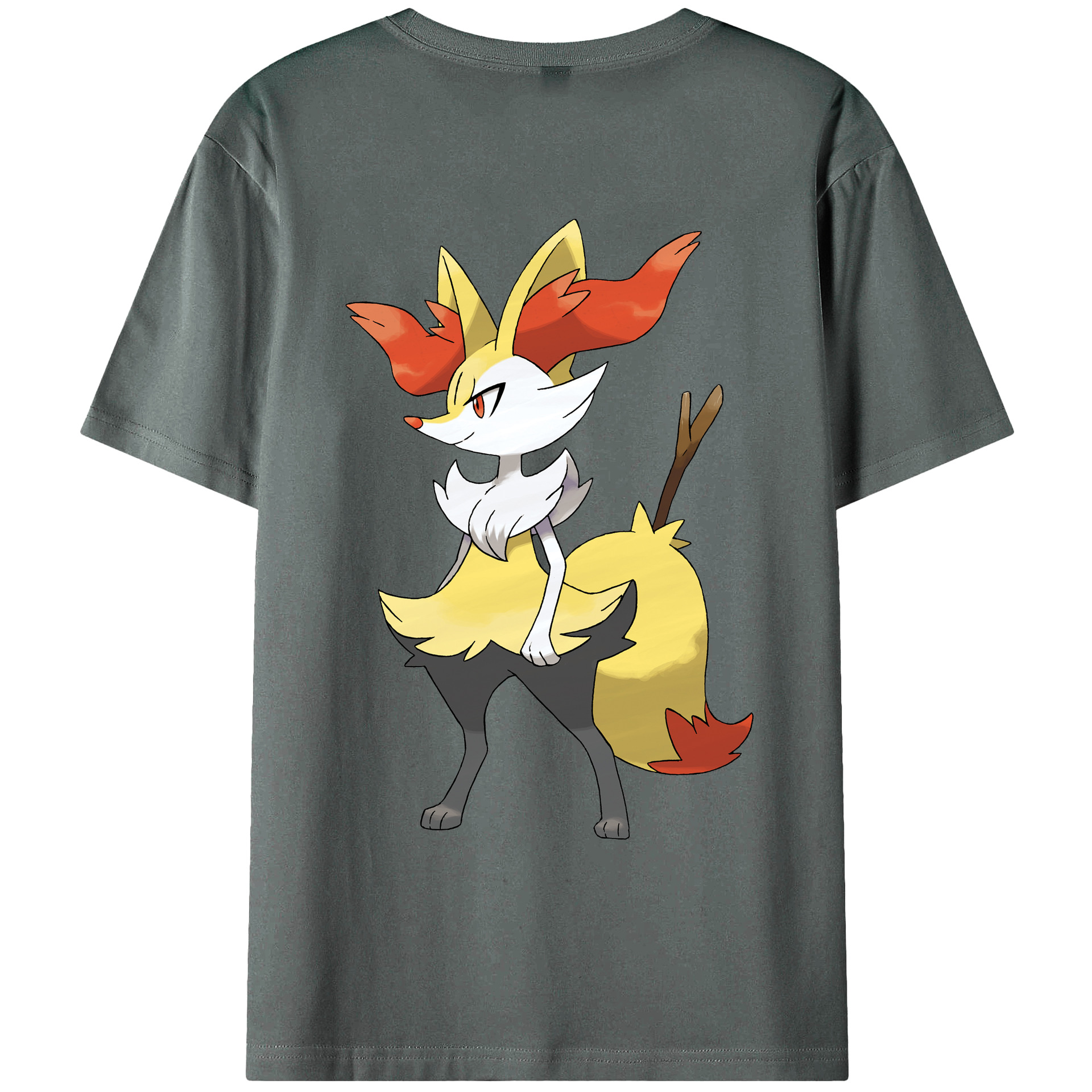 （画像用） ポケットモンスター Pokémon 綿100％ メンズ半袖Tシャツ（バックプリント） 通気性